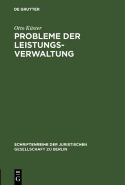 Probleme der Leistungsverwaltung