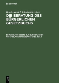 Die Beratung des Bürgerlichen Gesetzbuchs, Einführungsgesetz zum Bürgerlichen Gesetzbuch und Nebengesetze