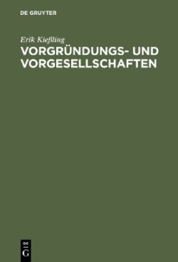 Vorgründungs- und Vorgesellschaften