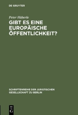 Gibt es eine europäische Öffentlichkeit?