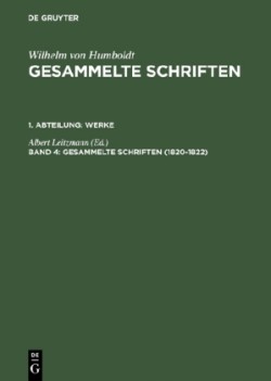 Gesammelte Schriften, Band 4, Gesammelte Schriften (1820-1822)