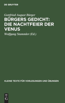 Bürgers Gedicht: Die Nachtfeier Der Venus