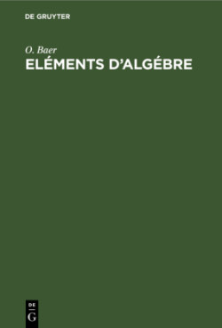 Eléments d'Algébre