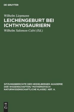 Leichengeburt Bei Ichthyosauriern