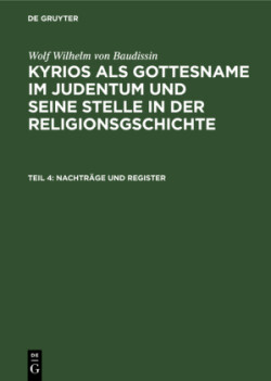 Nachträge Und Register