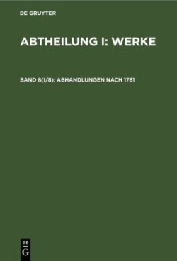 Abhandlungen Nach 1781