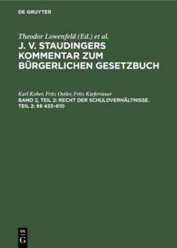 Recht Der Schuldverhältnisse. Teil 2: §§ 433-610