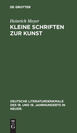 Kleine Schriften Zur Kunst