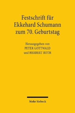 Festschrift für Ekkehard Schumann zum 70. Geburtstag