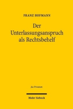 Der Unterlassungsanspruch als Rechtsbehelf