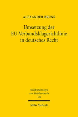 Umsetzung der EU-Verbandsklagerichtlinie in deutsches Recht