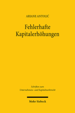 Fehlerhafte Kapitalerhöhungen