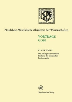 Die Anfänge des westlichen Studiums der altindischen Lexikographie