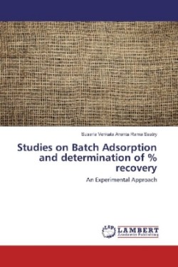 Studies on Batch Adsorption and determination of % recovery