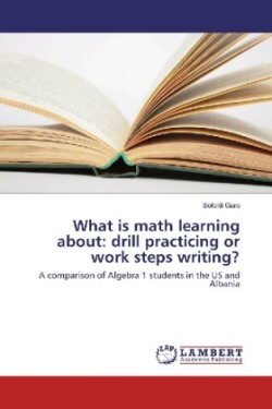 What is math learning about: drill practicing or work steps writing?