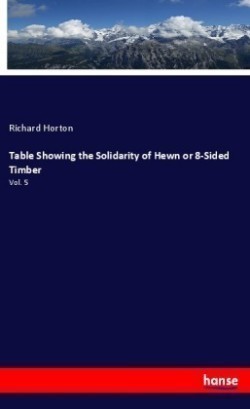 Table Showing the Solidarity of Hewn or 8-Sided Timber