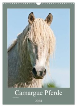 Camargue Pferde - weiße Mähnen (Wandkalender 2024 DIN A3 hoch), CALVENDO Monatskalender