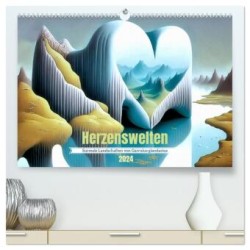 Herzenswelten (hochwertiger Premium Wandkalender 2024 DIN A2 quer), Kunstdruck in Hochglanz