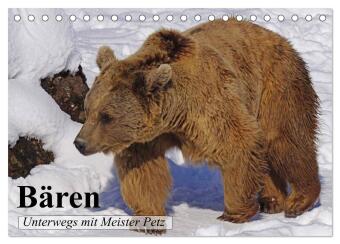 Bären. Unterwegs mit Meister Petz (Tischkalender 2024 DIN A5 quer), CALVENDO Monatskalender