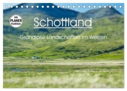 Schottland - grandiose Landschaften im Westen (Tischkalender 2024 DIN A5 quer), CALVENDO Monatskalender