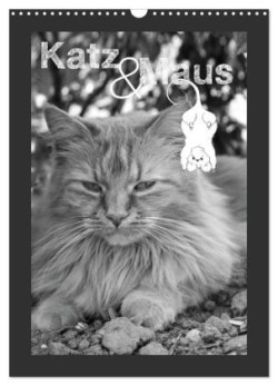 Katz & Maus (Wandkalender 2024 DIN A3 hoch), CALVENDO Monatskalender
