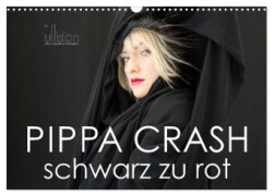 PIPPA CRASH - schwarz zu rot (Wandkalender 2025 DIN A3 quer), CALVENDO Monatskalender