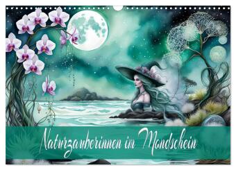 Naturzauberinnen im Mondschein (Wandkalender 2025 DIN A3 quer), CALVENDO Monatskalender