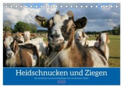 Heidschnucken und Ziegen die tierischen Landschaftspfleger der Lüneburger Heide (Tischkalender 2025 DIN A5 quer), CALVENDO Monatskalender