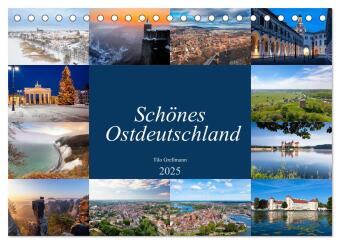 Schönes Ostdeutschland (Tischkalender 2025 DIN A5 quer), CALVENDO Monatskalender