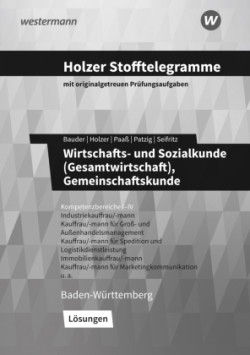 Holzer Stofftelegramme Baden-Württemberg - Wirtschafts- und Sozialkunde (Gesamtwirtschaft)