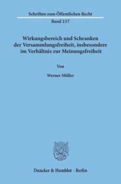 Wirkungsbereich und Schranken der Versammlungsfreiheit, insbesondere im Verhältnis zur Meinungsfreiheit.