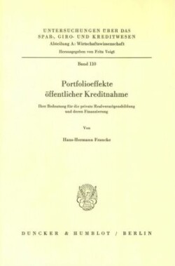 Portfolioeffekte öffentlicher Kreditnahme.