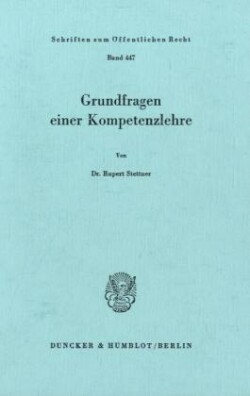 Grundfragen einer Kompetenzlehre.