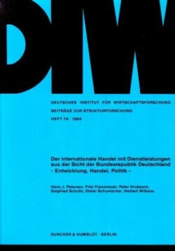 Der internationale Handel mit Dienstleistungen aus der Sicht der Bundesrepublik Deutschland.
