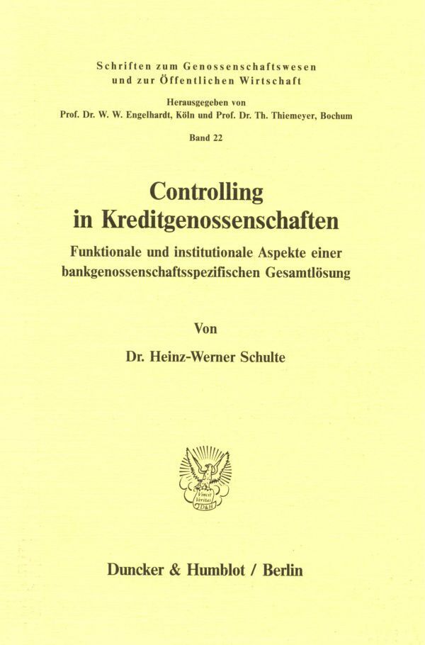 Controlling in Kreditgenossenschaften.