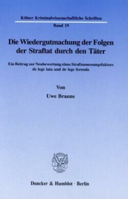 Die Wiedergutmachung der Folgen der Straftat durch den Täter.