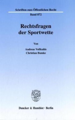 Rechtsfragen der Sportwette.