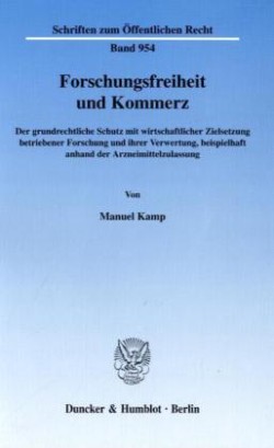 Forschungsfreiheit und Kommerz.