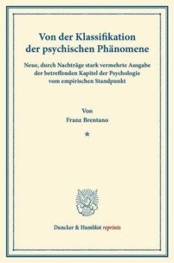 Von der Klassifikation der psychischen Phänomene.