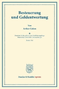 Besteuerung und Geldentwertung.