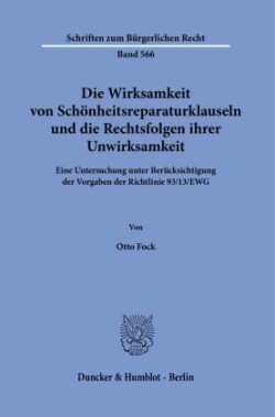 Die Wirksamkeit von Schönheitsreparaturklauseln und die Rechtsfolgen ihrer Unwirksamkeit.