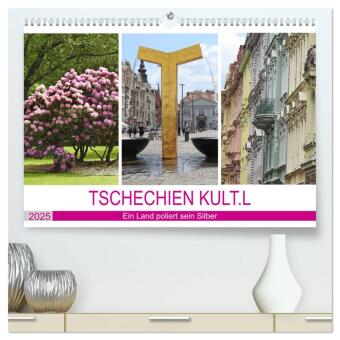 TSCHECHIEN KULT.L (hochwertiger Premium Wandkalender 2025 DIN A2 quer), Kunstdruck in Hochglanz