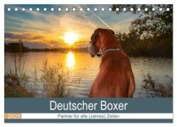 Deutscher Boxer (Tischkalender 2025 DIN A5 quer), CALVENDO Monatskalender