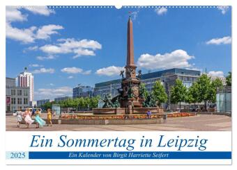 Ein Sommertag in Leipzig (Wandkalender 2025 DIN A2 quer), CALVENDO Monatskalender