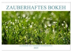 Zauberhaftes Bokeh - Glitzernde Welt winziger Wassertropfen (Wandkalender 2025 DIN A3 quer), CALVENDO Monatskalender