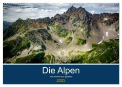 Die Alpen vom Himmel aus gesehen (Wandkalender 2025 DIN A2 quer), CALVENDO Monatskalender