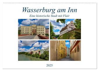 Wasserburg am Inn (Wandkalender 2025 DIN A2 quer), CALVENDO Monatskalender