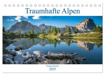 Traumhafte Alpen (Tischkalender 2025 DIN A5 quer), CALVENDO Monatskalender