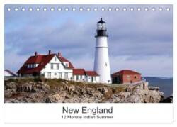 New England - 12 Monate Indian Summer (Tischkalender 2025 DIN A5 quer), CALVENDO Monatskalender