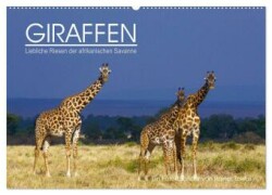 GIRAFFEN - Liebliche Riesen der afrikanischen Savanne (Wandkalender 2025 DIN A2 quer), CALVENDO Monatskalender
